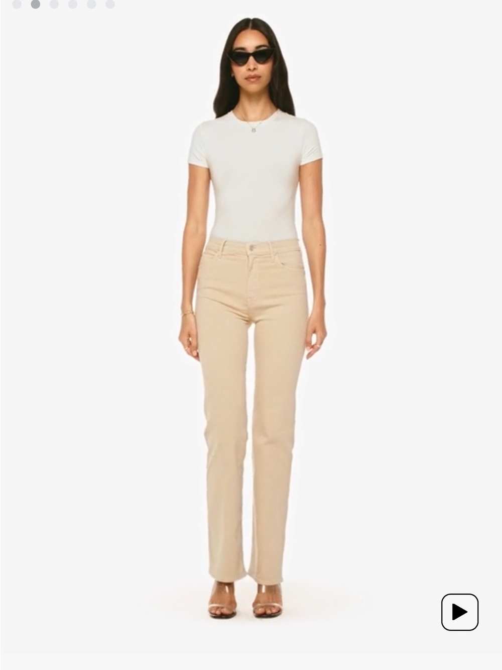 MOTHER DENIM The Kick It mid-rise in Farmers Tan, size 26